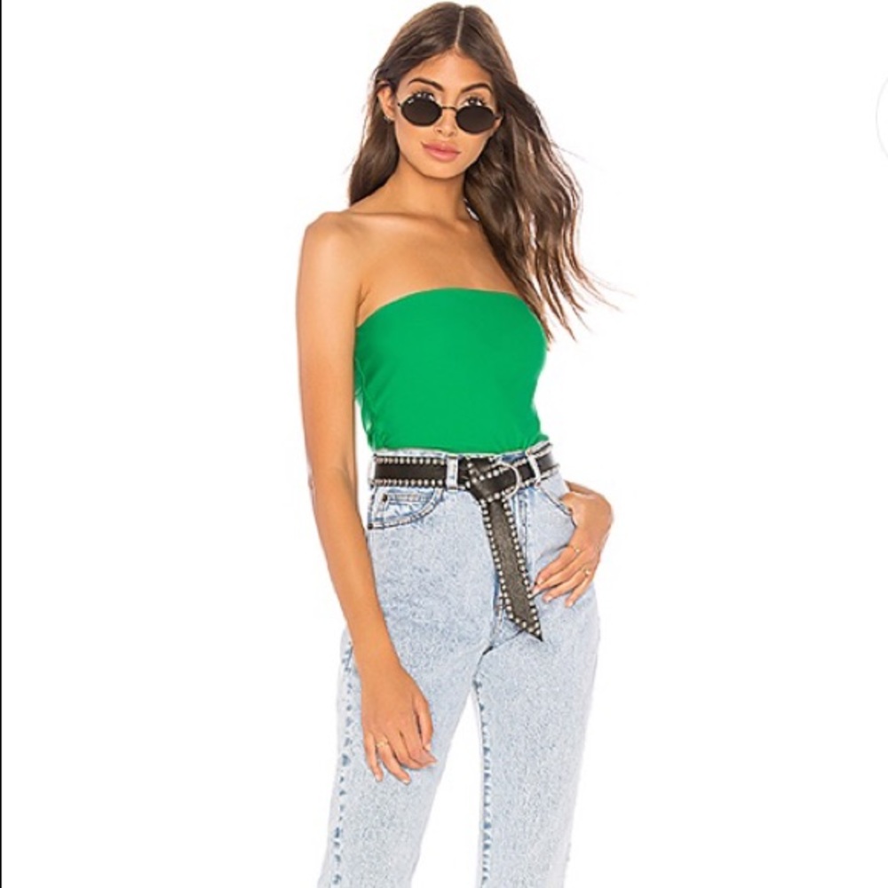By The Way Kelly Green Brooke Tube Top XS